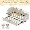 Abrihome Schlafsofa Tagesbett mit Ausziehbett 90x200cm, Produktbild-Vorschau 3