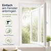 Fliegengitter Fenster 100 x 130 cm Weiß mit Klettband Produktbild-Vorschau 2