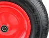 A close-up of a red wheel with a black tire, likely for a wheelbarrow or cart. Produktbild-Vorschau