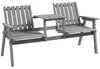 Gartenbank mit Tisch 3-in-1 Sitzgruppe, Holzbank mit Produktbild-Vorschau 2
