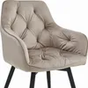 Sedia JORK360 - velluto beige scuro / gambe nere x 2 Anteprima dell’immagine prodotto 9