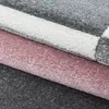 Kurzflor Teppich Wohnzimmer Pink 140x200 Rechteck Kariertes Produktbild-Vorschau 6