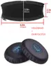 A diagram showing the dimensions of a headphone headband and ear pads, with a separate image of the ear pads. Produktbild-Vorschau