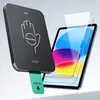 A product shot showing an installation tool for screen protectors and several screen protectors for an iPad. Anteprima dell’immagine prodotto
