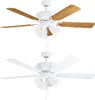 Two white ceiling fans with lights against a white background. Anteprima dell’immagine prodotto