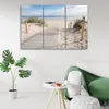 Triptychon auf leinwand landschaften - beige 90x60 cm Feeby Produktbild-Vorschau 2