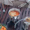 1L Outdoor Edelstahl Campingkochtopf mit Klappgriff & Produktbild-Vorschau 5