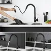 AICA Spültischarmatur Ausziehbar Säulenbrause Wasserhahn Produktbild-Vorschau 3