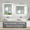Two illuminated mirrors are mounted above sinks in a bathroom setting. Náhľad obrázku produktu