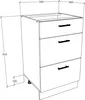 VCM Küchenschrank | Maße ca. H. 82 x B. 50 x. T. 46 cm | Produktbild-Vorschau 7