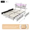 UnboxG Polsterbett 160x200 cm mit Stauraum,  LED & USB Produktbild-Vorschau 4