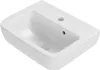 A white ceramic handwash basin shown from a diagonal angle. Produktbild-Vorschau