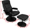 vidaXL Fauteuil TV avec repose-pieds Noir Similicuir Voir les images du produit 9