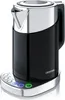 A black and silver electric kettle with a digital base is shown against a white background. Produktbild-Vorschau