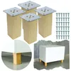 Gerades Buchenbein 12 cm mit Montageplatte Eiche roh 45x45 Produktbild-Vorschau 1
