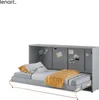 Schrankbett 90 x 200 Horizontal CP-06 Grau LENART CONCEPT Produktbild-Vorschau 5