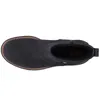 A top-down view of a black boot. Produktbild-Vorschau