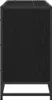 A side view of a black cabinet with a wood grain texture. Náhled obrázku produktu