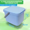 YourCasa® Biomülleimer Küche - 6L mit Deckel und Produktbild-Vorschau 5