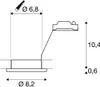 Technical drawing with dimensions for a lighting component. Anteprima dell’immagine prodotto