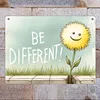 Lächelnder Löwenzahn Metallschild XL in 21x28 cm mit Spruch Produktbild-Vorschau 2