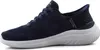A side view of a navy blue Skechers Slip-Ins Bounder 2.0 sneaker with a white sole. Náhľad obrázku produktu
