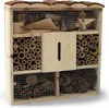 Insektenhotel aus Holz mit Flachdach, Tannenzapfen- und Produktbild-Vorschau 1