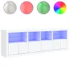 vidaXL Sideboard mit LED-Leuchten Weiß 202x37x67 cm Produktbild-Vorschau 8
