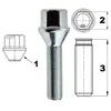1x bullone ruota, M12x1,25, lunghezza filettatura: 35 mm, Anteprima dell’immagine prodotto 2