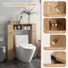 GOPLUS Toilettenregal Toiletteschrank mit doppelter Tür, 2 Produktbild-Vorschau 4