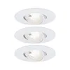 Three white recessed ceiling lights are shown against a white background. Produktbild-Vorschau