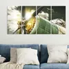 DEQORI Glasbild Echtglas 4x30x60 cm 'Propellerflugzeug nah' Produktbild-Vorschau 4