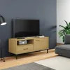 The Living Store TV-Schrank OSLO mit Metallbeinen Braun Produktbild-Vorschau 1