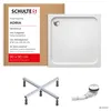 Schulte Duschwanne Adria 90x90 cm, Sanitäracryl Weiß, Set Produktbild-Vorschau 1