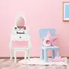 Relaxdays Kinder Schminktisch, mit Spiegel & Hocker, HBT: Produktbild-Vorschau 5