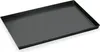 A black steel grill plate is shown from a slightly elevated angle against a light gray background. Podgląd zdjęcia produktu