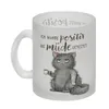 Katze mit Tasse Glas Tasse mit Spruch positiv auf müde Produktbild-Vorschau 2