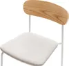 Sada 2 látkových židlí s kovovými nohami, šířka 46 cm - Náhled obrázku produktu 7