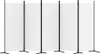 vidaXL 5-tlg. Paravent Weiß 433x180 cm Stoff Produktbild-Vorschau 4