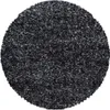 A round, shaggy rug with a speckled black and gray design. Anteprima dell’immagine prodotto
