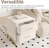 Lot de 2 tables de chevet, LED multicolore, tiroir, étagère Voir les images du produit 7
