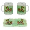Fressen, schlafen, zack. Schön! Glas Tasse mit Raupe Motiv Produktbild-Vorschau 4