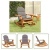 The Living Store Adirondack-Schaukelstuhl mit Kissen Produktbild-Vorschau 1
