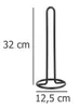 držiak na kuchynské rolky 12,5 x 32,5 cm z čiernej ocele Náhľad obrázku produktu 9