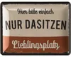 LANOLU Schild Lieblingsplatz Outdoor, LIEBLINGSPLATZ Schild Produktbild-Vorschau 1