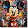 DEQOART Glasuhr 30x30 cm Zahlen 'Mickey im Farbenzauber' Produktbild-Vorschau 1