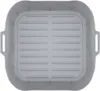 1.04 Silikon Airfryer Korb 20,5 x 20,5 cm - 2 Stück in grau Produktbild-Vorschau 4