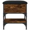 vidaXL Ławka pod buty dąb wędzony 42x42x45 cm materiał Podgląd zdjęcia produktu 6