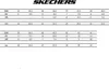 A size chart for Skechers shoes, showing conversions between EUR, US, UK, and cm sizes. Voir les images du produit