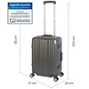 A gray suitcase with dimensions indicated. Podgląd zdjęcia produktu